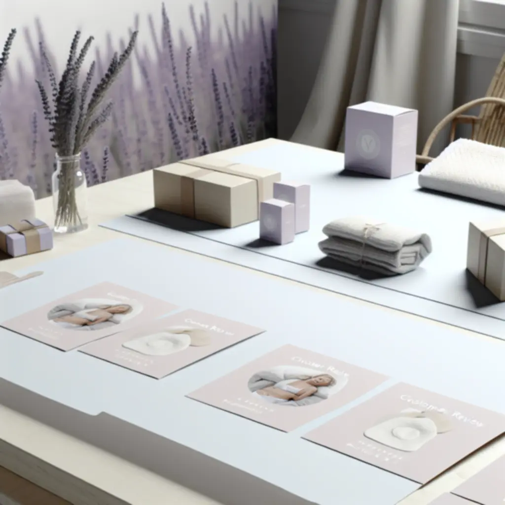 Karty z opiniami klientów o aromatach SleepNexo